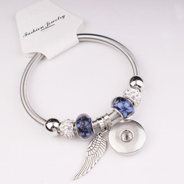 18mm 12mm love crystal feather snap button jewelry elastic bracelet bc5701, Black
18mm 12mm love crystal feather snap button jewelry elastic bracelet bc5701, Black