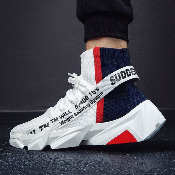 new design trend men running shoes youth breathable flying weaving mesh sneakers high-sock shoes boy casual wild sports shoe
new design trend men running shoes youth breathable flying weaving mesh sneakers high-sock shoes boy casual wild sports shoe