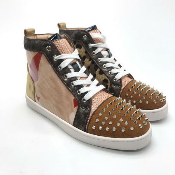 2019 red bottom leather brown lxc leather fashion designer shoes high cut spike sedue calf sneaker luxury party wedding shoes casual shoes, Black
2019 red bottom leather brown lxc leather fashion designer shoes high cut spike sedue calf sneaker luxury party wedding shoes casual shoes, Black