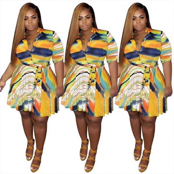 casual dresses 4xl plus size women print mini dress summer short sleeve buttons shirt party clubwear fit floral vestidos, Black;gray
casual dresses 4xl plus size women print mini dress summer short sleeve buttons shirt party clubwear fit floral vestidos, Black;gray