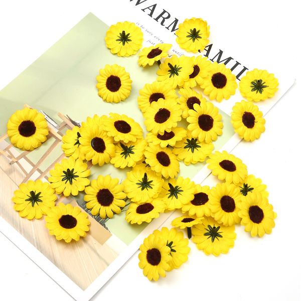 50pcs artificial flower yellow daisy silk sunflower flower head wedding home decoration diy wreath scrapbook gift box fake flowe
50pcs artificial flower yellow daisy silk sunflower flower head wedding home decoration diy wreath scrapbook gift box fake flowe
