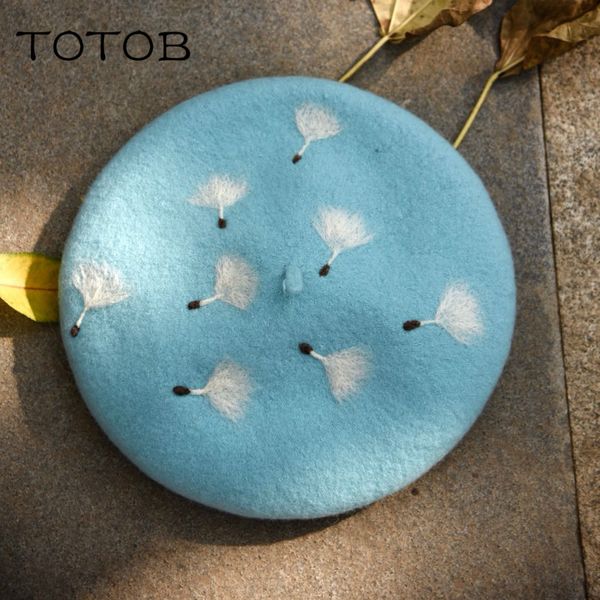 dandelion beret handmade wool beret wool painter hat pumpkin hat girlfriend gift outdoor plus velvet warm cashmere, Blue;gray
dandelion beret handmade wool beret wool painter hat pumpkin hat girlfriend gift outdoor plus velvet warm cashmere, Blue;gray