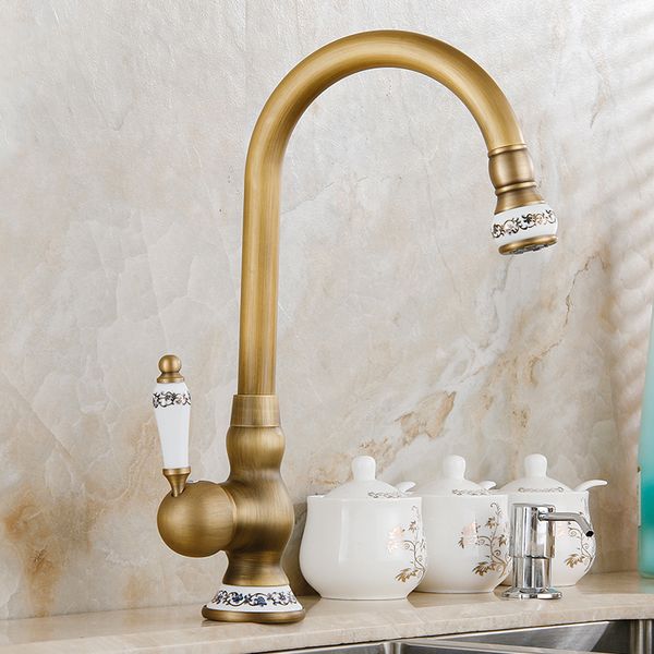 new style antique brass finish kitchen faucet kitchen sink basin faucet mixer tap with ceramic and cold water
new style antique brass finish kitchen faucet kitchen sink basin faucet mixer tap with ceramic and cold water