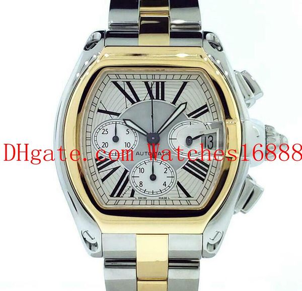 xl w62027z1 mens date watch 18k yellow gold and steel chronograph quartz movement mens watches, Slivery;brown
xl w62027z1 mens date watch 18k yellow gold and steel chronograph quartz movement mens watches, Slivery;brown