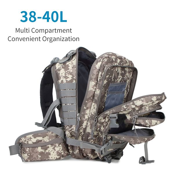 38-40l military tactical backpack assault pack army waterproof bug out bag trekking rucksack outdoor hiking camping hunting bag
38-40l military tactical backpack assault pack army waterproof bug out bag trekking rucksack outdoor hiking camping hunting bag