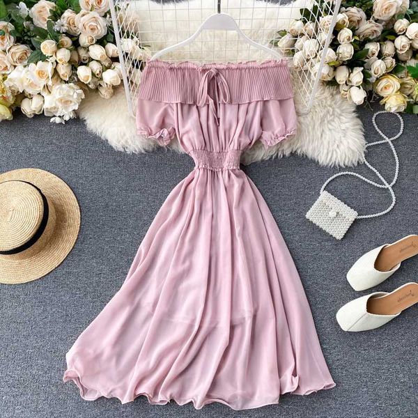 casual dresses women slash neck lantern puff sleeve chiffon ruffle dress female elastic bandage strap slim high waist pullover party midi, Black;gray
casual dresses women slash neck lantern puff sleeve chiffon ruffle dress female elastic bandage strap slim high waist pullover party midi, Black;gray