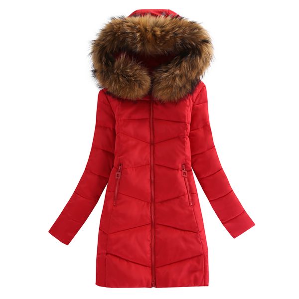 2018 winter new real fur raccoon collar women cotton jacket fashion female long down parka women winter warm hooded outerwear, Black
2018 winter new real fur raccoon collar women cotton jacket fashion female long down parka women winter warm hooded outerwear, Black
