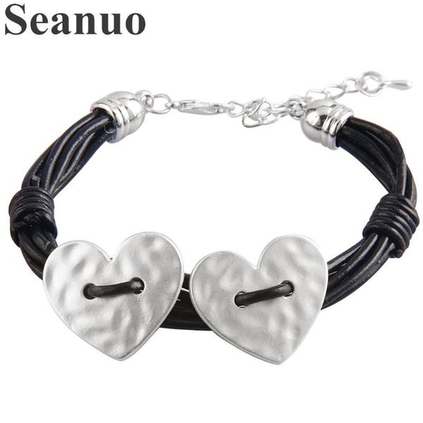 charm bracelets seanuo double silver hearts multilayer pu leather bracelet jewelry men women punk braided adjustable bangles, Golden;silver
charm bracelets seanuo double silver hearts multilayer pu leather bracelet jewelry men women punk braided adjustable bangles, Golden;silver