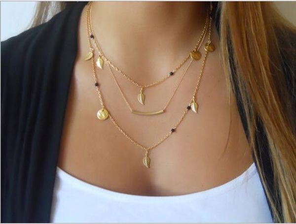 europe and america necklace supply of goods new style accessories multi- combination golden leaf sequin crystal multistor, Silver
europe and america necklace supply of goods new style accessories multi- combination golden leaf sequin crystal multistor, Silver