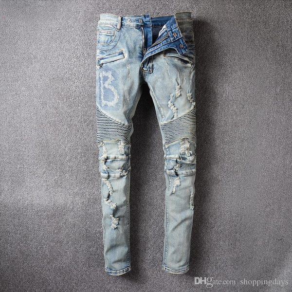 bal mens designer jeans distressed ripped biker slim fit motorcycle biker denim for men fashion mens jeans fashion hip hop, Blue
bal mens designer jeans distressed ripped biker slim fit motorcycle biker denim for men fashion mens jeans fashion hip hop, Blue