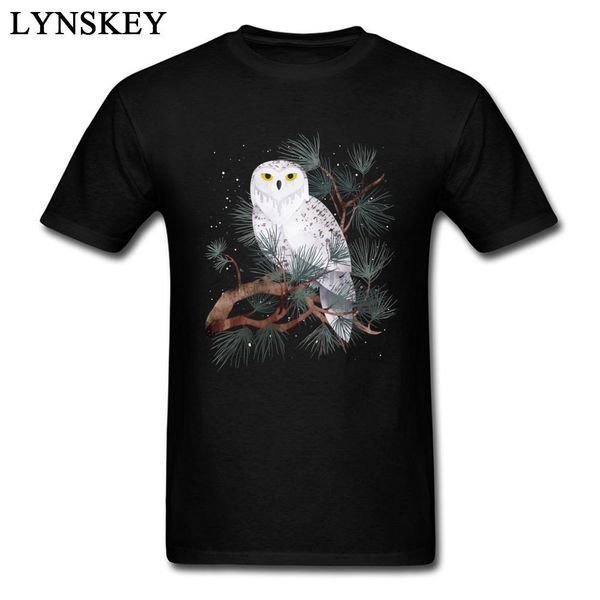 new season snowy owl pine print t shirts for men animal print male cool tees quality cotton fashion design, White;black
new season snowy owl pine print t shirts for men animal print male cool tees quality cotton fashion design, White;black