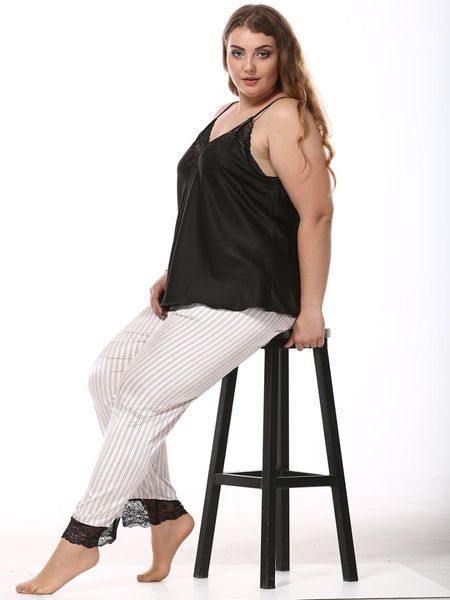 summer blace lace satin sleepwear comfortable cami+pant home shirt spaghetti strap pajamas suit lingerie oversize 3xl, Blue;gray
summer blace lace satin sleepwear comfortable cami+pant home shirt spaghetti strap pajamas suit lingerie oversize 3xl, Blue;gray