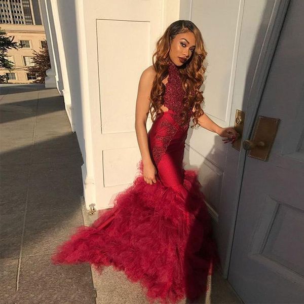 red mermaid prom dresses high neck 2020 new beaded sleeveless lace applique formal evening dresses african black girl gowns abendkleider
red mermaid prom dresses high neck 2020 new beaded sleeveless lace applique formal evening dresses african black girl gowns abendkleider