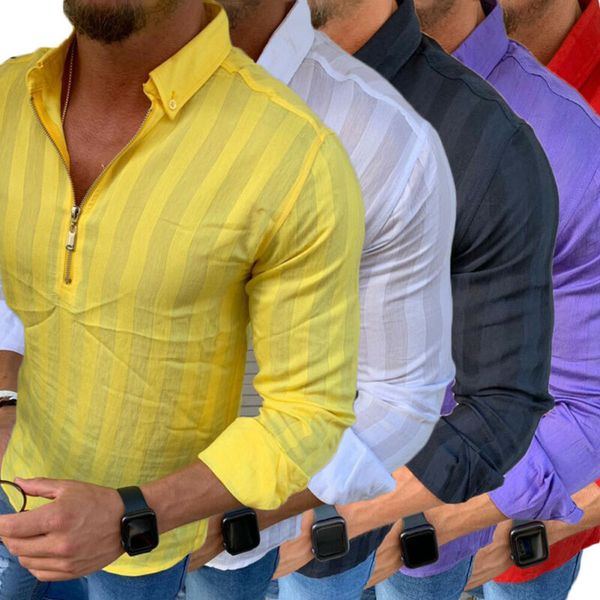 new fashion men's summer stylish casual slim fit shirt luxury mens solid color zipper long sleeve striped shirts tee, White;black
new fashion men's summer stylish casual slim fit shirt luxury mens solid color zipper long sleeve striped shirts tee, White;black