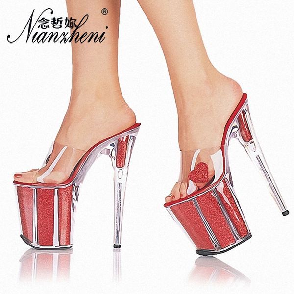 nianzheni new fashion ultrafine 20cm high-heeled shoes crystal shoes 8 inch platform core stripper open toe, Black
nianzheni new fashion ultrafine 20cm high-heeled shoes crystal shoes 8 inch platform core stripper open toe, Black