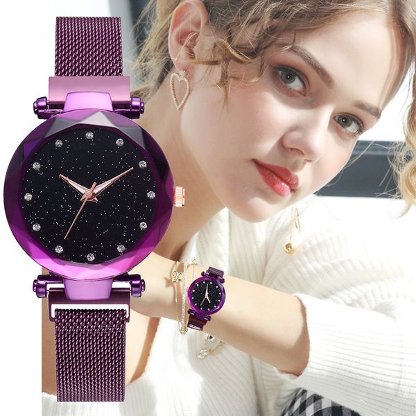 Luxury Women Watches Rose Gold Mesh Ladies Magnetic Starry Sky Diamond Quartz Wrist Watch 2018 Best Selling Watch zegarek damski
Luxury Women Watches Rose Gold Mesh Ladies Magnetic Starry Sky Diamond Quartz Wrist Watch 2018 Best Selling Watch zegarek damski
