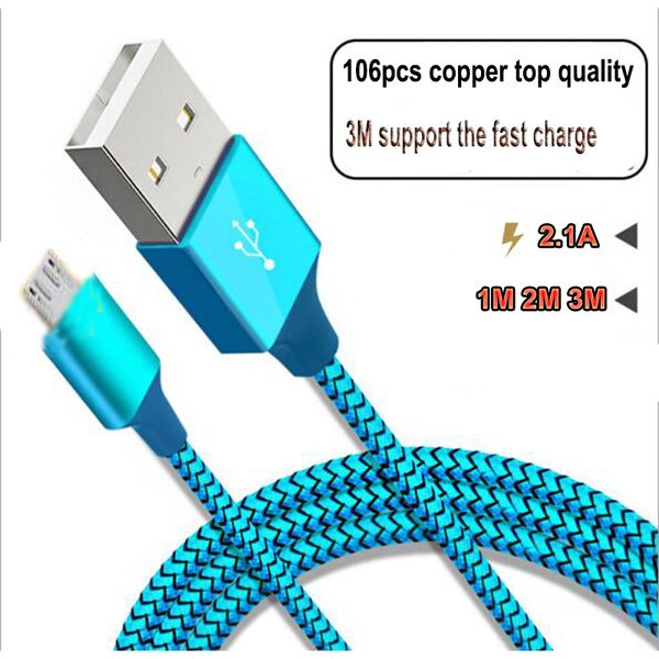 3m 10ft nylon braided charging cord fast quick charger cable data cable lines for huawei p10 lg samsung s9 phone cable
3m 10ft nylon braided charging cord fast quick charger cable data cable lines for huawei p10 lg samsung s9 phone cable