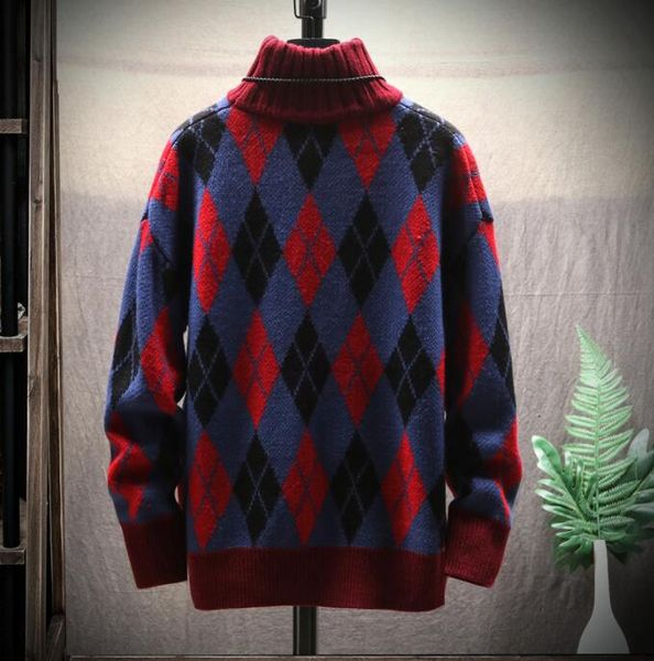 a16 collar pullover personality sweater handsome new base shirt handsome trend winter sweater men, White;black
a16 collar pullover personality sweater handsome new base shirt handsome trend winter sweater men, White;black