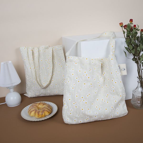 women casual canvas shoulder bags embroidery daisy design ladies floral handbag tote literary books bag shopping bags for girls
women casual canvas shoulder bags embroidery daisy design ladies floral handbag tote literary books bag shopping bags for girls
