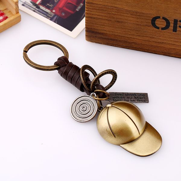 baseball cap keychain vintage letters charm key ring woven leather pendant key chain for women men sport keyring jewelry couple accessories, Slivery;golden
baseball cap keychain vintage letters charm key ring woven leather pendant key chain for women men sport keyring jewelry couple accessories, Slivery;golden