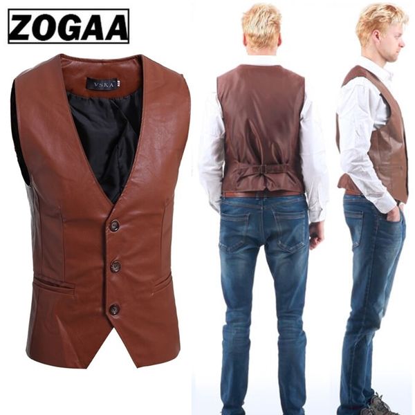 zogaa men's slim vest sleeveless jacket casual pu leather vests button open v-neck geek simple joker slim fit vest men, Black;white
zogaa men's slim vest sleeveless jacket casual pu leather vests button open v-neck geek simple joker slim fit vest men, Black;white