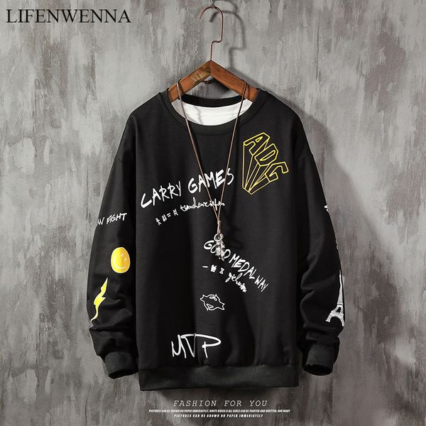 lifenwenna brand men sweatshirt mvp print sportswear plus size sweatshirt male streetwear pullover men hoodies & sweatshirts 5xl, Black 
lifenwenna brand men sweatshirt mvp print sportswear plus size sweatshirt male streetwear pullover men hoodies & sweatshirts 5xl, Black