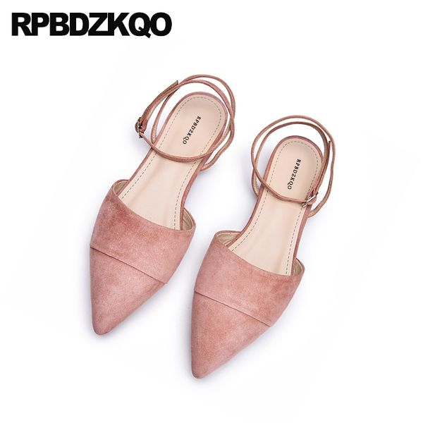 sandals designer shoes women luxury 2019 flats pink chinese genuine leather slingback breathable suede ankle strap pointed toe, Black
sandals designer shoes women luxury 2019 flats pink chinese genuine leather slingback breathable suede ankle strap pointed toe, Black