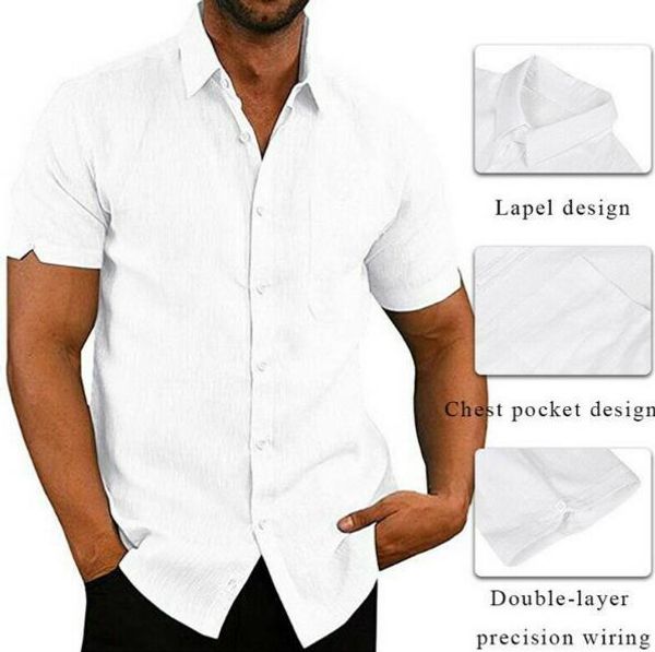 lapel neck shirts casual street style mens shirts summer mens designer shirts fashionable solid color short sleeve, White;black
lapel neck shirts casual street style mens shirts summer mens designer shirts fashionable solid color short sleeve, White;black
