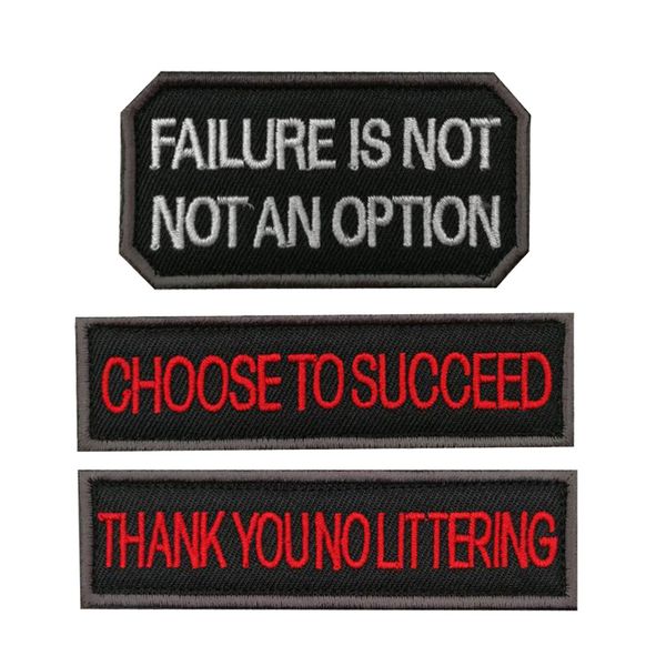 failure is not not an option embroidered cloth stickers do not throw garbage velcro cockade
failure is not not an option embroidered cloth stickers do not throw garbage velcro cockade