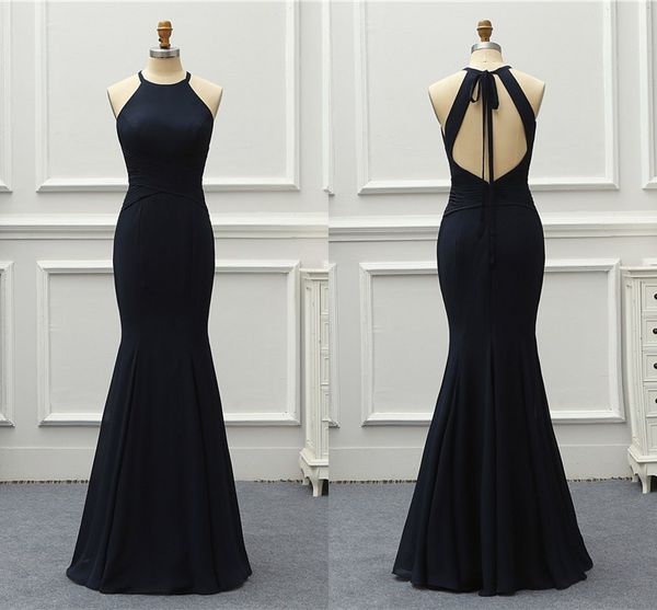 black mermaid bridesmaids dresses long halter keyhole back chiffon floor length prom formal evening dress custom made, White;pink
black mermaid bridesmaids dresses long halter keyhole back chiffon floor length prom formal evening dress custom made, White;pink