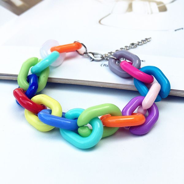 exaggerated acrylic long chain bracelets colorful rainbow night club bangle bracelets for woman funny jewelry, Black
exaggerated acrylic long chain bracelets colorful rainbow night club bangle bracelets for woman funny jewelry, Black