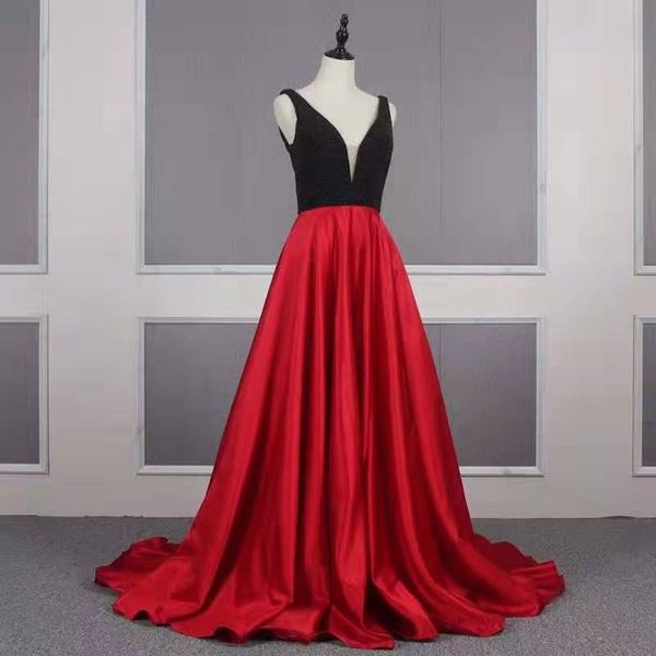 fall 2019 new arrival velvet and satin evening dresses v neck a line sweep train velvet and satin evening gowns, Black;red
fall 2019 new arrival velvet and satin evening dresses v neck a line sweep train velvet and satin evening gowns, Black;red