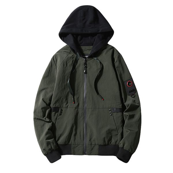 new men's spring autumn fashion casual style hooded pure color sports jacket coat long sleeve coat men, Black;brown
new men's spring autumn fashion casual style hooded pure color sports jacket coat long sleeve coat men, Black;brown