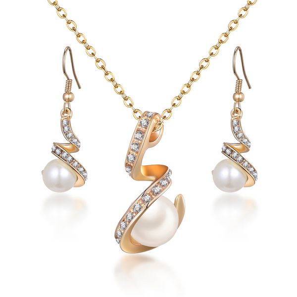 wedding women crystal jewelry sets fashion simulated pearl gold silver plated pendant necklace earring set party accessories
wedding women crystal jewelry sets fashion simulated pearl gold silver plated pendant necklace earring set party accessories