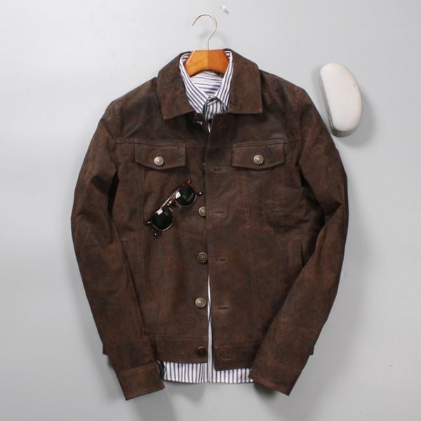 2020 новый урожай pig замши кожаные куртки мужчины моды однобортный slim fit натуральная кожа пальто pigskin real casual male, Black
2020 новый урожай pig замши кожаные куртки мужчины моды однобортный slim fit натуральная кожа пальто pigskin real casual male, Black