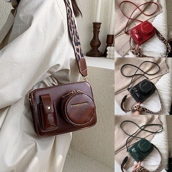 fashion women handbag pu leather camera flap shoulder bag for female two strips crossbody bags large capacity totes 
fashion women handbag pu leather camera flap shoulder bag for female two strips crossbody bags large capacity totes