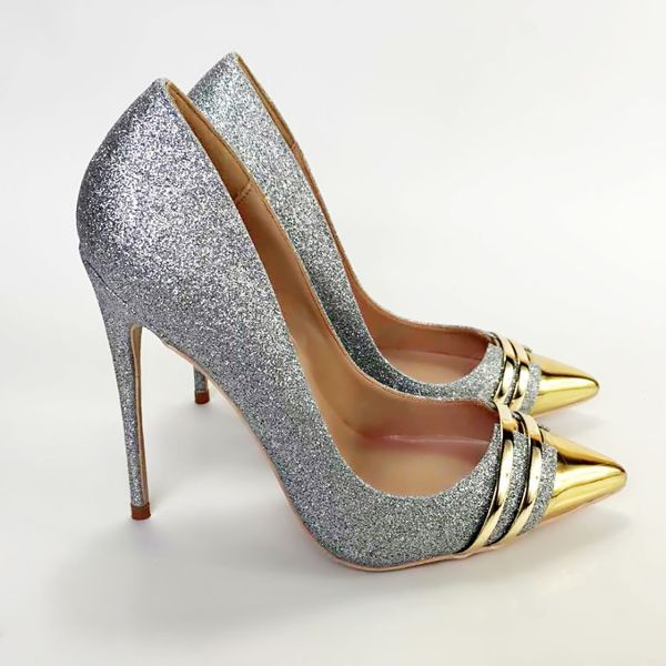 2019 fashion women silver glitter sequined leather poined toes high heeled heels shoes stiletto shoes pump 12cm 10cm
2019 fashion women silver glitter sequined leather poined toes high heeled heels shoes stiletto shoes pump 12cm 10cm