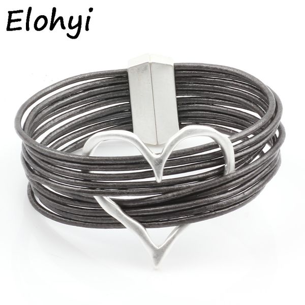 elohyi women handmande plait leather rope bracelet&bangles magnet buckle bracelet for women elegant design jewelry gifts, Black
elohyi women handmande plait leather rope bracelet&bangles magnet buckle bracelet for women elegant design jewelry gifts, Black