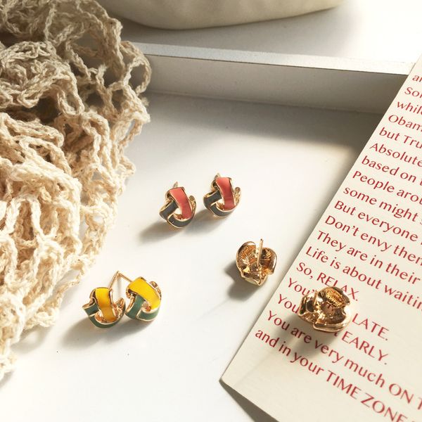 new fashion cute knot stud earrings jewelry golden plated colorful enamel women earrings female jewelry girl gifts, Golden;silver
new fashion cute knot stud earrings jewelry golden plated colorful enamel women earrings female jewelry girl gifts, Golden;silver
