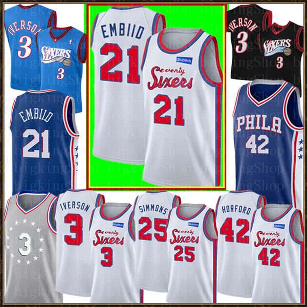 New joel 21 embiid jer ey ncaa 76er ben 25 immon allen 3 iver on al 42 horford ba ketball jer ey xxl blue white red, Black;red
New joel 21 embiid jer ey ncaa 76er ben 25 immon allen 3 iver on al 42 horford ba ketball jer ey xxl blue white red, Black;red