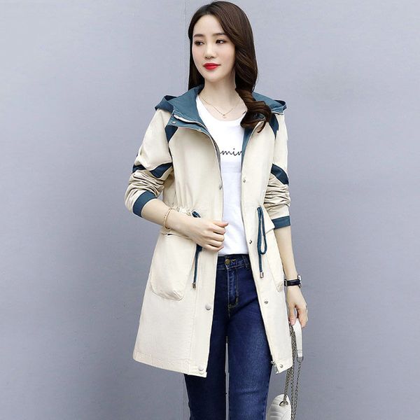 women's windbreaker mid-length spring 2020 new women's clothing loose fashion casual female trench coat windbreakers, Tan;black
women's windbreaker mid-length spring 2020 new women's clothing loose fashion casual female trench coat windbreakers, Tan;black