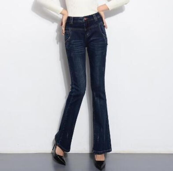 casual denim jeans flare pants for women plus size full length slimming spring autumn new fashion mid waist trousers ddk0702, Blue
casual denim jeans flare pants for women plus size full length slimming spring autumn new fashion mid waist trousers ddk0702, Blue