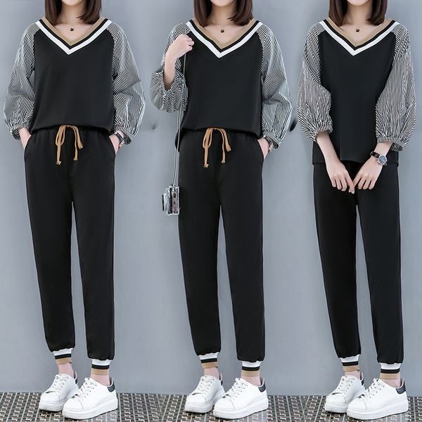plus size 5xl 2 piece set women casual tracksuit striped women's tracksuits conjunto feminino ukraine year-old female costume, Gray
plus size 5xl 2 piece set women casual tracksuit striped women's tracksuits conjunto feminino ukraine year-old female costume, Gray