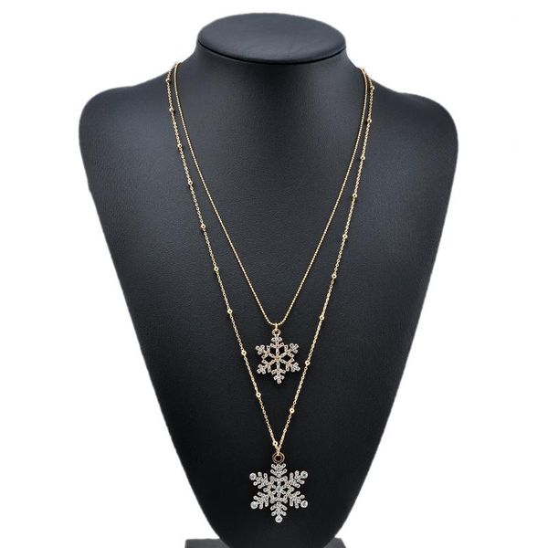 long sweater chain double layers rhinestone snowflake pendant necklaces necklace & pendant christmas gift jewerly, Silver
long sweater chain double layers rhinestone snowflake pendant necklaces necklace & pendant christmas gift jewerly, Silver
