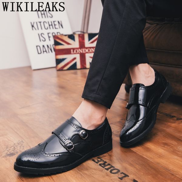 brogues double monk strap shoes office shoes for men 2019 oxford men dress leather zapatos italianos hombre herren schuhe, Black
brogues double monk strap shoes office shoes for men 2019 oxford men dress leather zapatos italianos hombre herren schuhe, Black