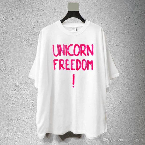 2020 new vetements unicorn letter print loose t-shirt round neck cotton short sleeve xs, Black;brown
2020 new vetements unicorn letter print loose t-shirt round neck cotton short sleeve xs, Black;brown