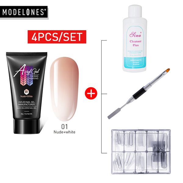 modelones 4pcs/lot temperature builder poly led nail gel set diy nail design extension uv gel thermal chameleon extend kits
modelones 4pcs/lot temperature builder poly led nail gel set diy nail design extension uv gel thermal chameleon extend kits