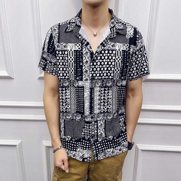 fashion 2020 slim fit men's social shirts chemise hawaienne homme casual blouse men 3xl-l summer men flower shirt short sleeve, White;black
fashion 2020 slim fit men's social shirts chemise hawaienne homme casual blouse men 3xl-l summer men flower shirt short sleeve, White;black