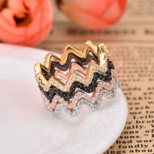 european and american personality wavy design gold color silver ladies ring simple and elegant temperament creative wild holiday gift, Golden;silver
european and american personality wavy design gold color silver ladies ring simple and elegant temperament creative wild holiday gift, Golden;silver