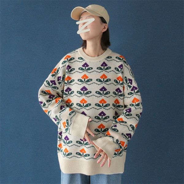 uyuk2019 winter on the new chic loose fashion print ed patterns retro casual turtleneck round neck knitting sweater clothes, White;black
uyuk2019 winter on the new chic loose fashion print ed patterns retro casual turtleneck round neck knitting sweater clothes, White;black
